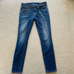 R13 womens Kate skinny jeans distressed blue size 26